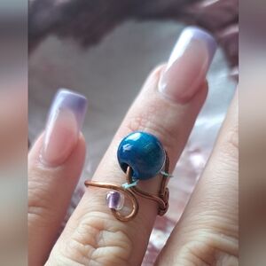 Whimsy Copper Swirl Ring